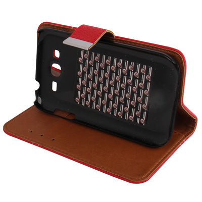Litchi Texture Leather Case with Holder & Credit Card Slots for Galaxy Grand Duos / i9082