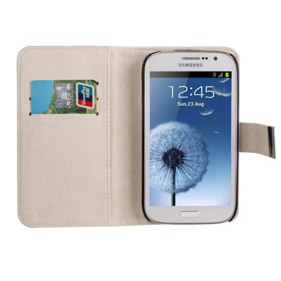 Litchi Texture Leather Case with Holder & Credit Card Slots for Galaxy Grand Duos / i9082