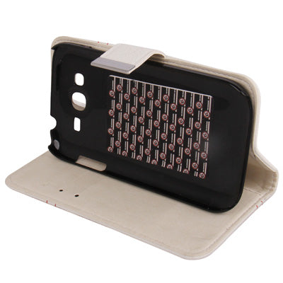Litchi Texture Leather Case with Holder & Credit Card Slots for Galaxy Grand Duos / i9082