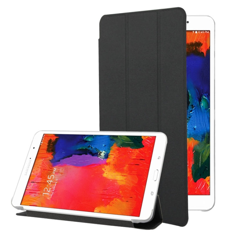 Frosted Texture Flip Leather + Transparent Trosted Plastic Case with Holder for Galaxy Tab Pro 8.4 / T320