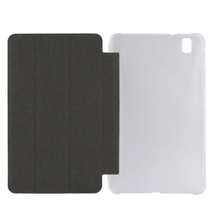 Frosted Texture Flip Leather + Transparent Trosted Plastic Case with Holder for Galaxy Tab Pro 8.4 / T320