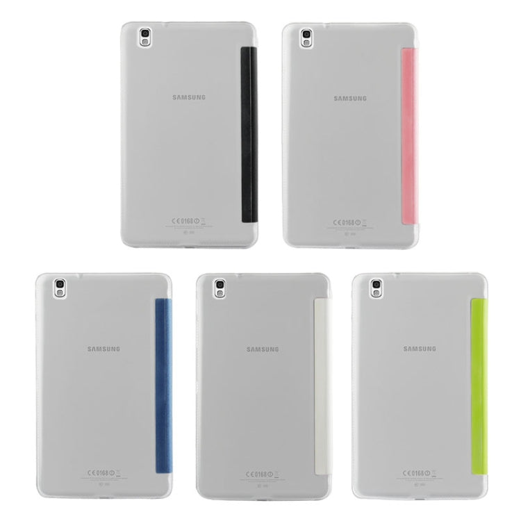 Frosted Texture Flip Leather + Transparent Trosted Plastic Case with Holder for Galaxy Tab Pro 8.4 / T320