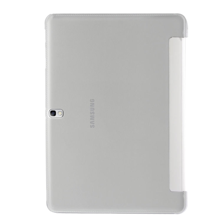 For Galaxy Tab Pro 10.1 / SM-T520 Frosted Texture Flip Leather + Transparent Trosted Plastic Case with Holder