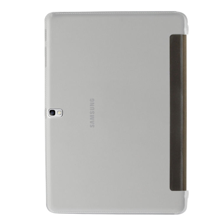For Galaxy Tab Pro 10.1 / SM-T520 Frosted Texture Flip Leather + Transparent Trosted Plastic Case with Holder