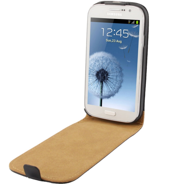 Vertical Flip Leather Case for Galaxy Grand Duos / i9082(Black)
