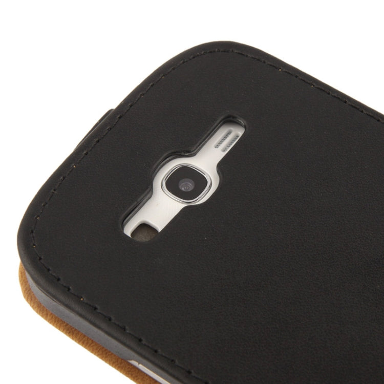 Vertical Flip Leather Case for Galaxy Grand Duos / i9082(Black)
