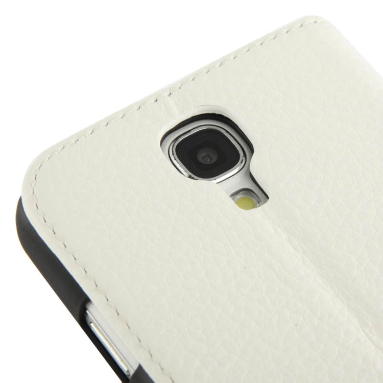 Litchi Texture Horizontal Flip Top-grain Genuine Leather Case with Credit Card Slots & Holder for Galaxy S IV / i9500