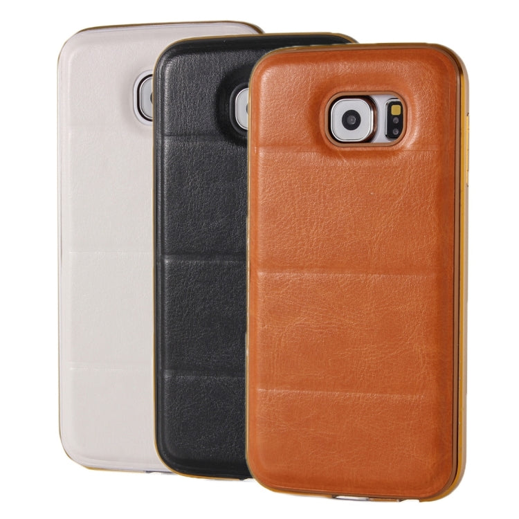 For Galaxy S6 Edge / G925 Separable Leather Case Back Shell Cover (Black)