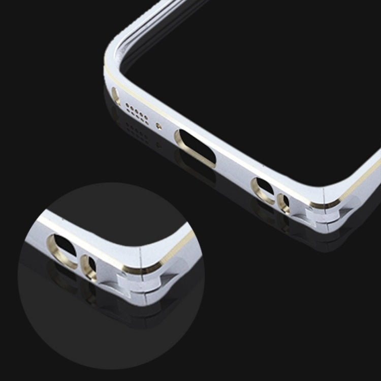 For Galaxy S6 Edge Curved Metal Bumper Frame Case(Silver)