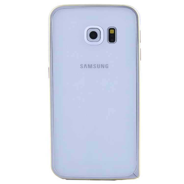 For Galaxy S6 Edge Curved Metal Bumper Frame Case(Silver)