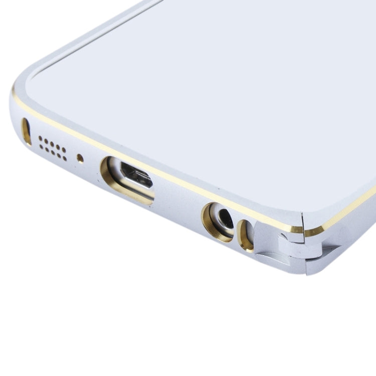 For Galaxy S6 Edge Curved Metal Bumper Frame Case(Silver)