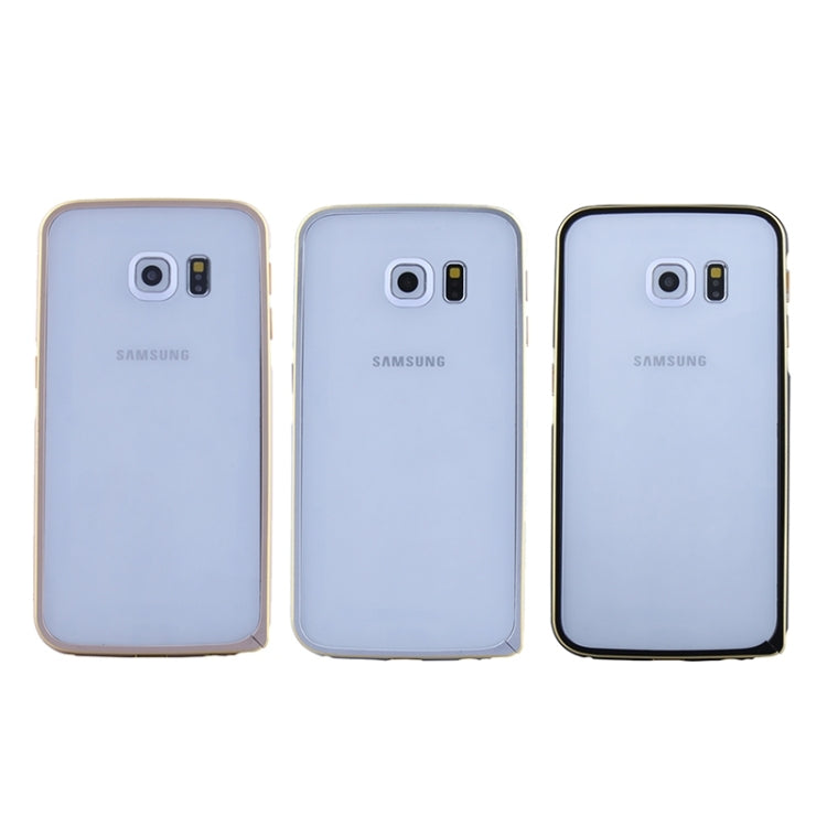 For Galaxy S6 Edge Curved Metal Bumper Frame Case(Silver)
