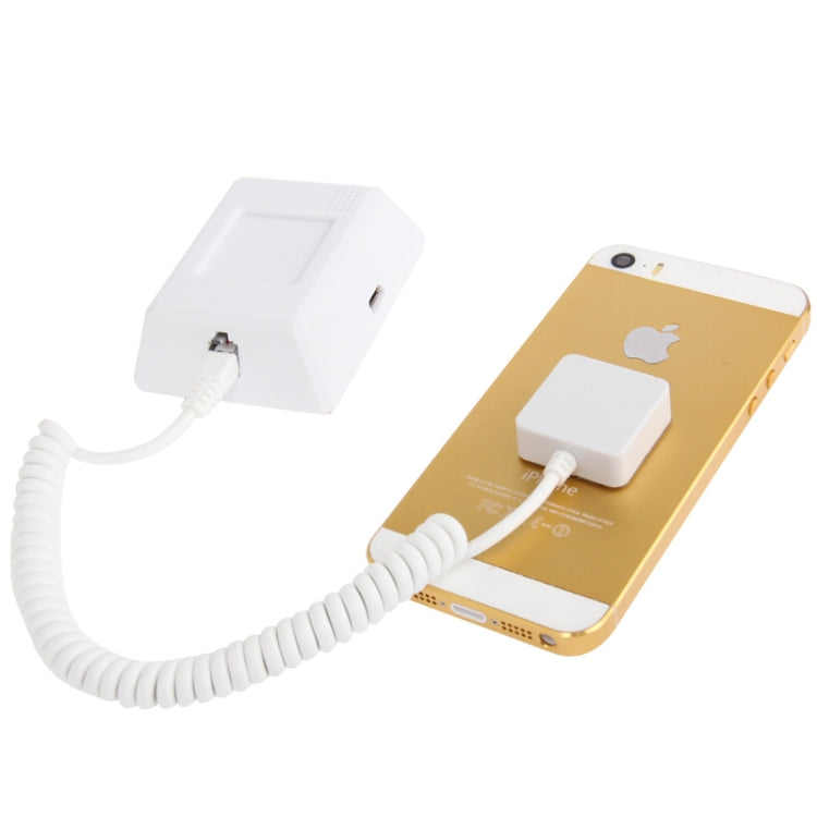Universal Mobile Phone Burglar Display Holder / Anti-theft Display Stand with Remote Controller, Suitable for Samsung / iPhone 5S / 5C / Sony / HTC and MP4 etc.(White)