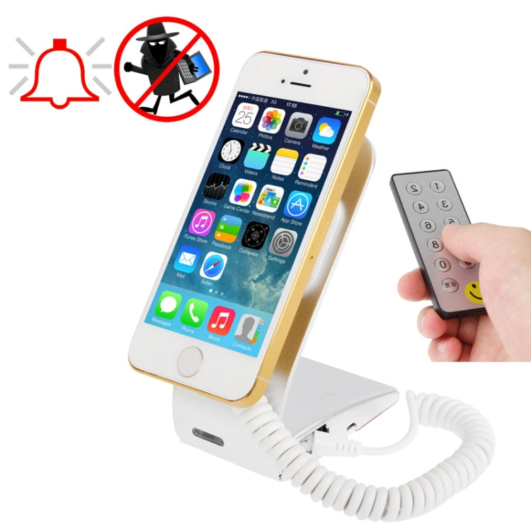 Alloy Material Universal Mobile Phone Burglar Display Holder / Anti-theft Display Stand with Remote Controller, Suitable for Samsung / iPhone 5S / 5C / Sony / HTC and MP4 etc.