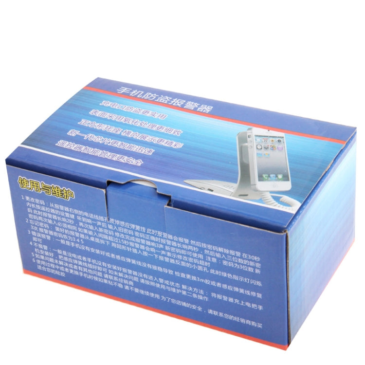 Alloy Material Universal Mobile Phone Burglar Display Holder / Anti-theft Display Stand with Remote Controller, Suitable for Samsung / iPhone 5S / 5C / Sony / HTC and MP4 etc.