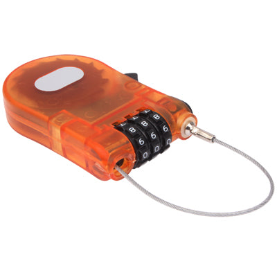 3-Digit Safe Combination Padlock Lock Resettable Code with 1.2m Length Long Silver Cable (Random Color Delivery)