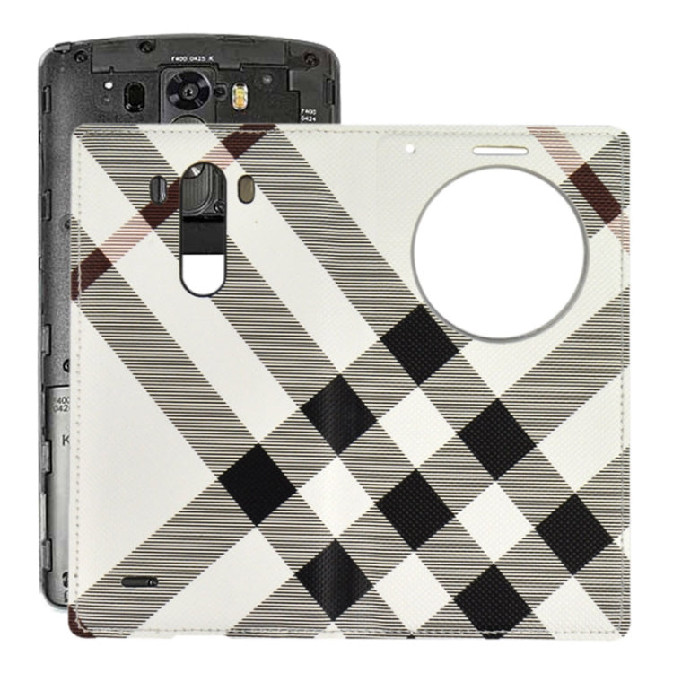 Twill Texture Horizontal Flip Leather Case + Plastic Back Cover with Call Display ID for LG G3 / D855