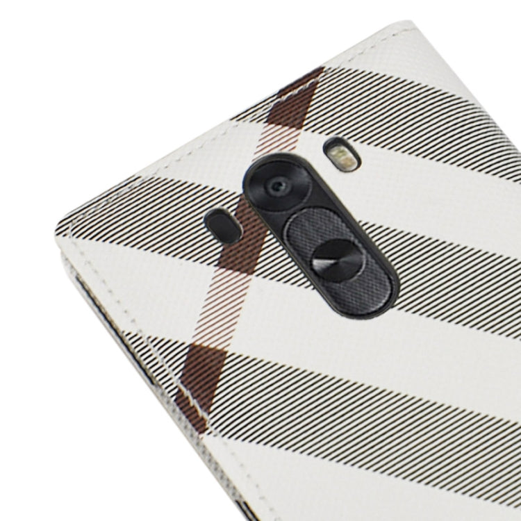 Twill Texture Horizontal Flip Leather Case + Plastic Back Cover with Call Display ID for LG G3 / D855