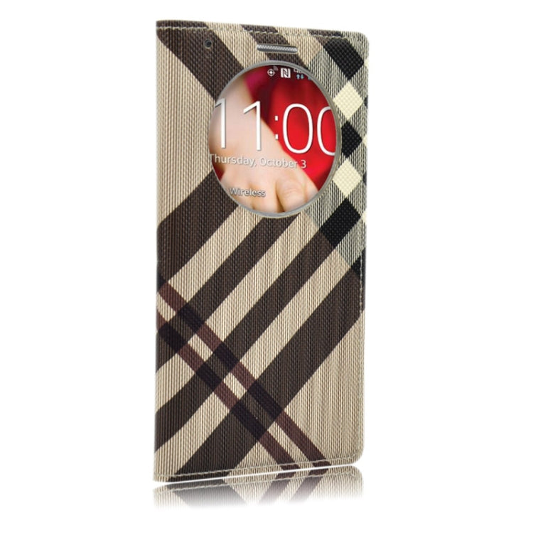 Twill Texture Horizontal Flip Leather Case + Plastic Back Cover with Call Display ID for LG G3 / D855