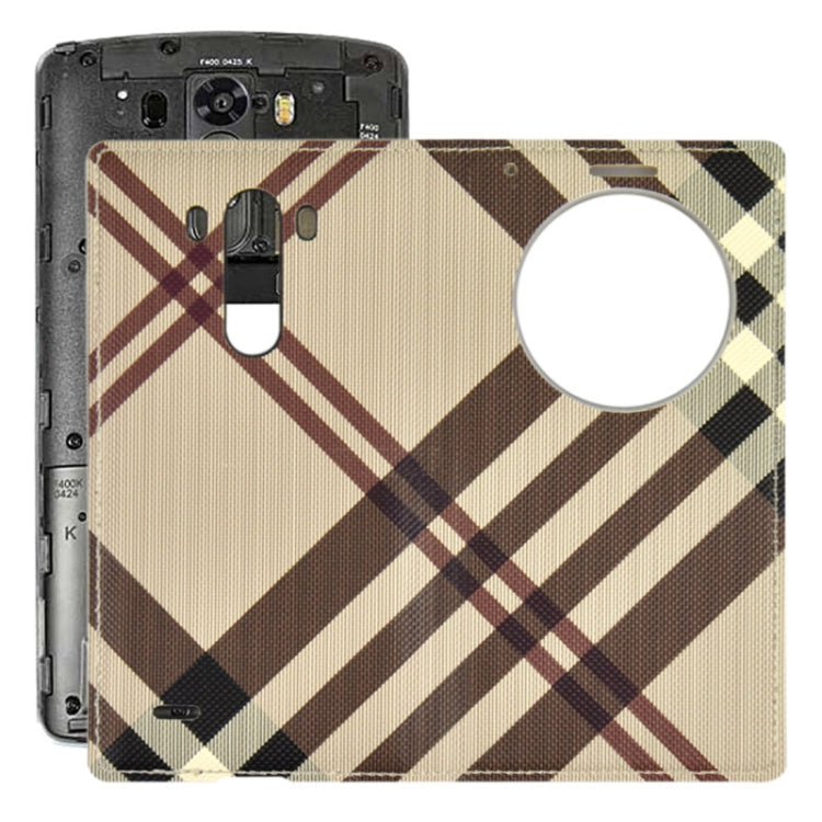 Twill Texture Horizontal Flip Leather Case + Plastic Back Cover with Call Display ID for LG G3 / D855