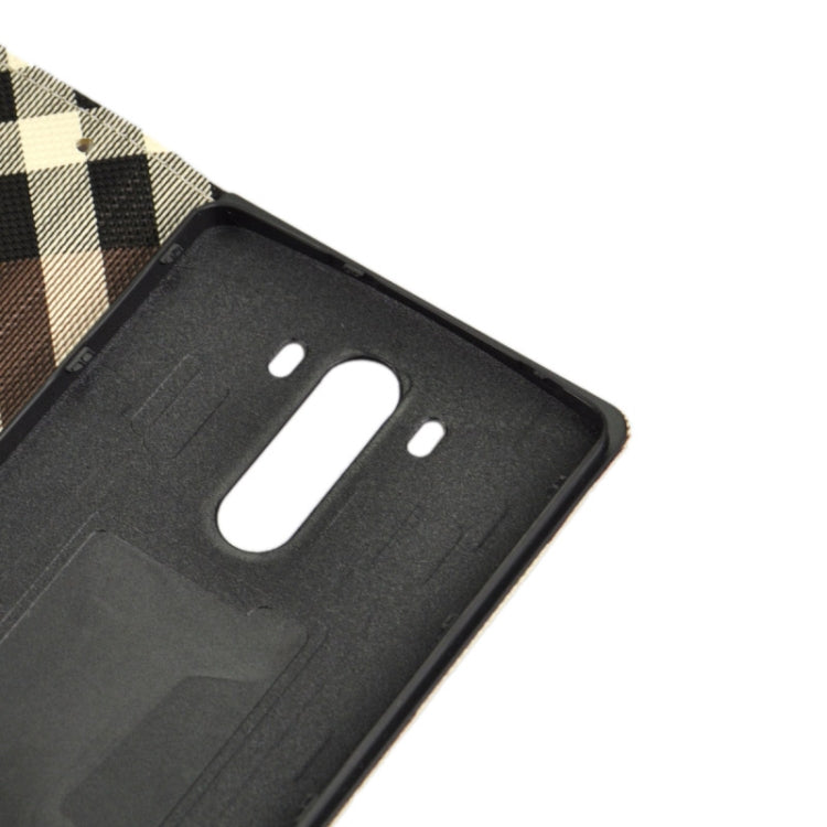 Twill Texture Horizontal Flip Leather Case + Plastic Back Cover with Call Display ID for LG G3 / D855