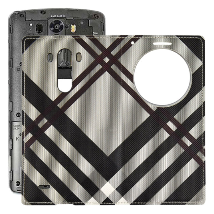 Twill Texture Horizontal Flip Leather Case + Plastic Back Cover with Call Display ID for LG G3 / D855