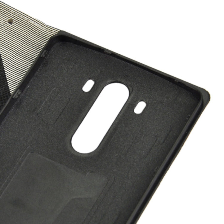 Twill Texture Horizontal Flip Leather Case + Plastic Back Cover with Call Display ID for LG G3 / D855