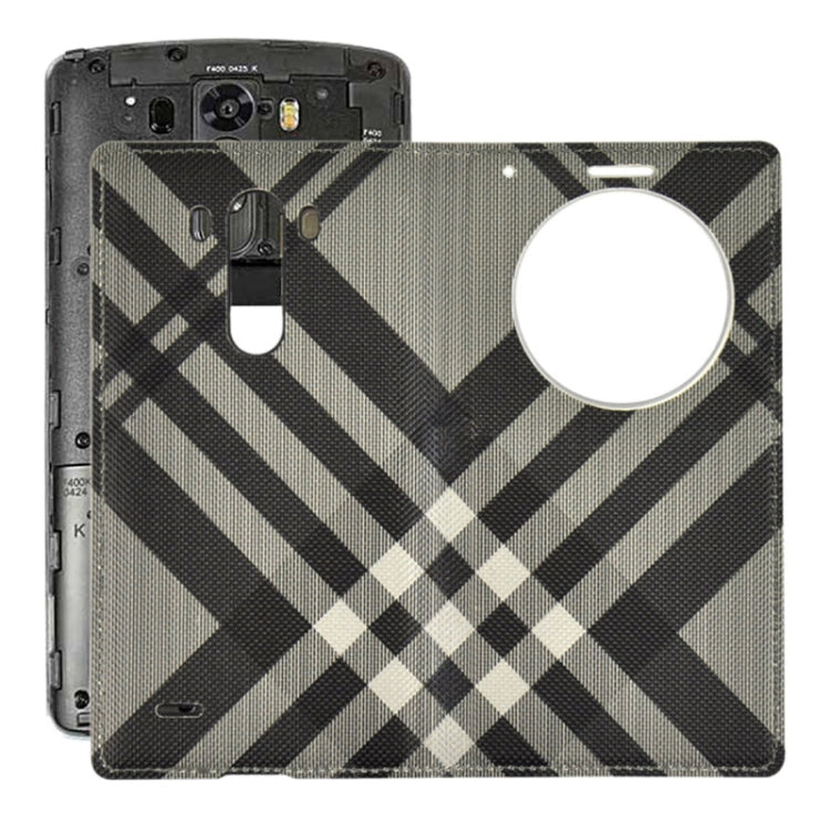 Twill Texture Horizontal Flip Leather Case + Plastic Back Cover with Call Display ID for LG G3 / D855