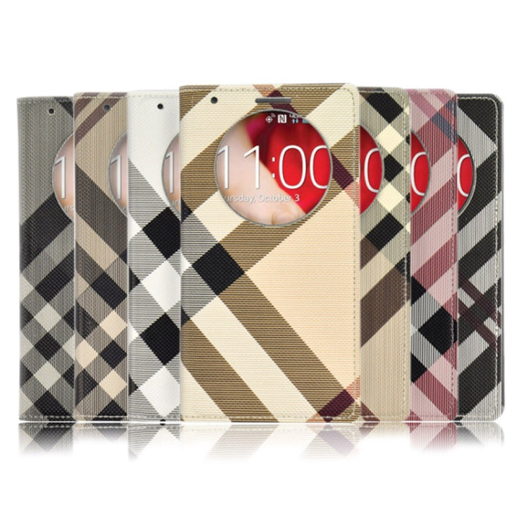 Twill Texture Horizontal Flip Leather Case + Plastic Back Cover with Call Display ID for LG G3 / D855
