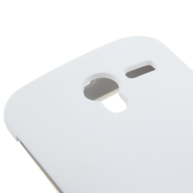 for Moto X Horizontal Flip Leather Case + Plastic  Back Cover with Call Display ID (White)