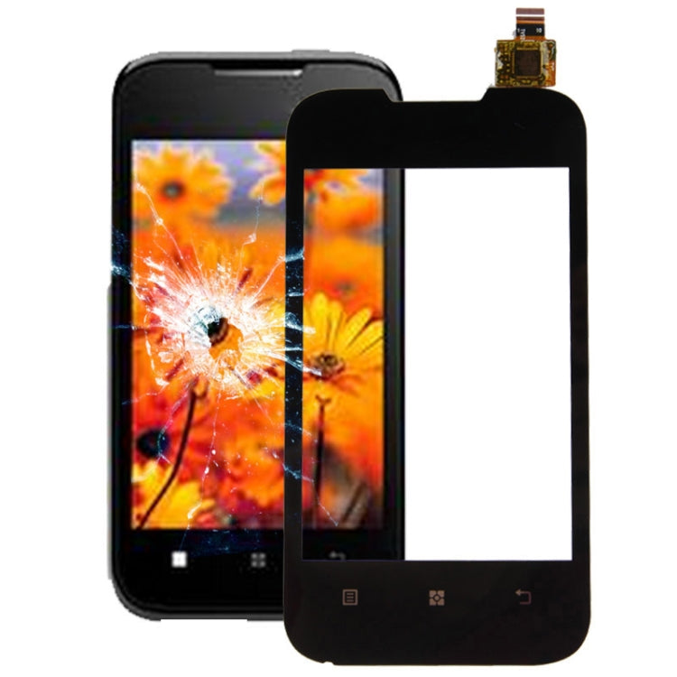 High Quality Touch Panel Digitizer  Part for Lenovo A66(Black)
