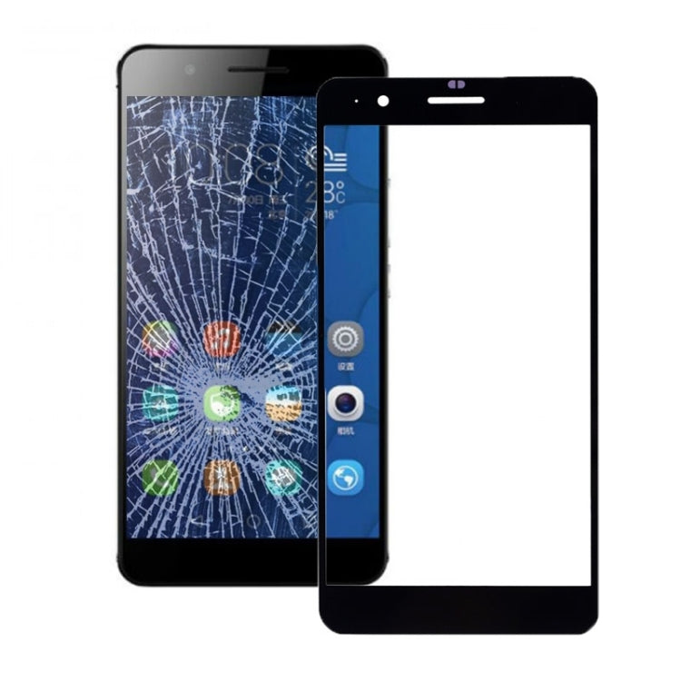 For Huawei Honor 6 Plus  Front Screen Outer Glass Lens(Black)