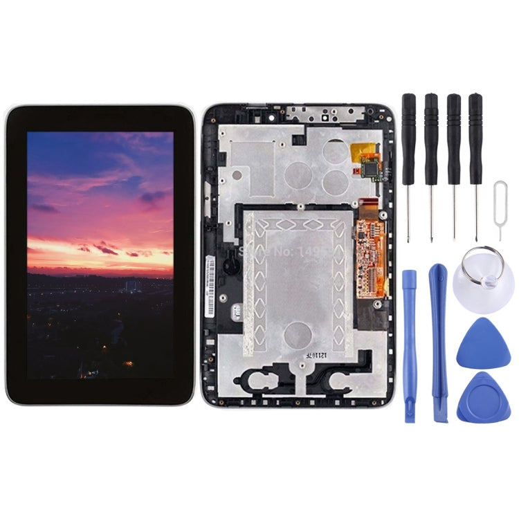 OEM LCD Screen for Lenovo Idea Tab A2107 Digitizer Full Assembly with Frame (Black)
