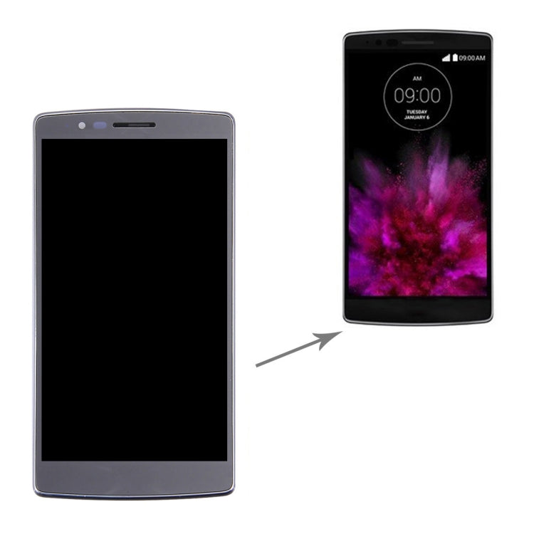 LCD Screen and Digitizer Full Assembly with Frame for LG G Flex 2 / H950 / H955(Black)
