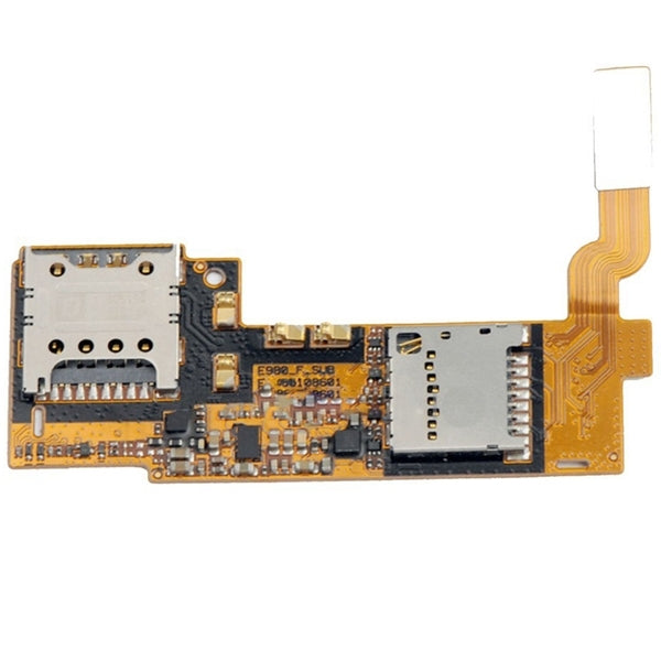 High Quality Version SD Memory SIM Card Holders Slot Reader Flex Cable for LG Optimus G Pro / E980