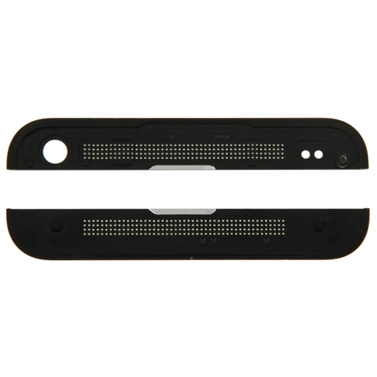 Front Upper Top + Lower Bottom Glass Lens Cover & Adhesive for HTC One / M7