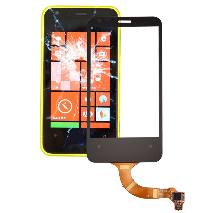 Touch Panel with Frame  for Nokia Lumia 620(Black)