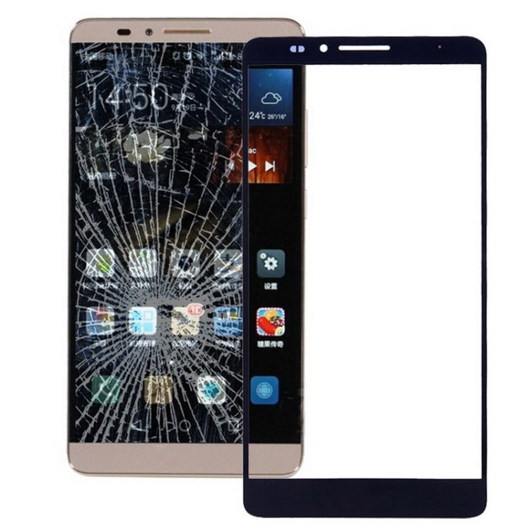 For Huawei Ascend Mate7  Front Screen Outer Glass Lens(Black)