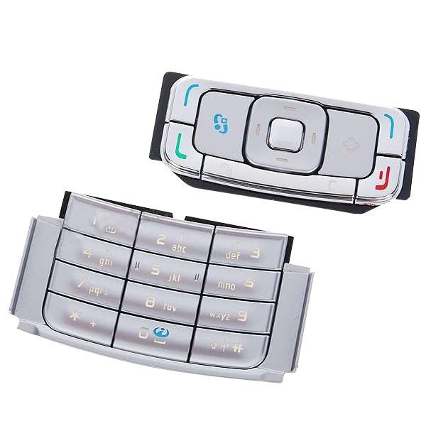 Mobile Phone Keypads Housing  with Menu Buttons / Press Keys for Nokia N95(Silver)