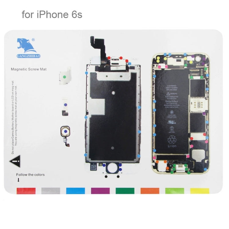 7 in 1 Magnetic Screws Mat for iPhone 6s / iPhone 6 Plus / iPhone 6 / iPhone 5S / iPhone 5 / iPhone 4S / iPhone 4