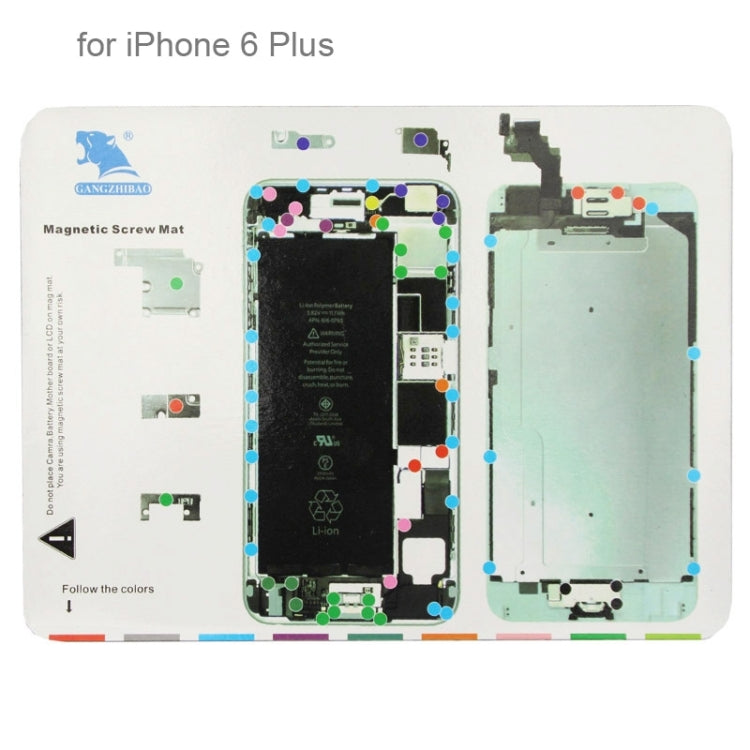 7 in 1 Magnetic Screws Mat for iPhone 6s / iPhone 6 Plus / iPhone 6 / iPhone 5S / iPhone 5 / iPhone 4S / iPhone 4