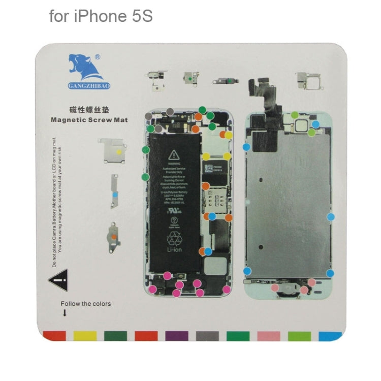 7 in 1 Magnetic Screws Mat for iPhone 6s / iPhone 6 Plus / iPhone 6 / iPhone 5S / iPhone 5 / iPhone 4S / iPhone 4