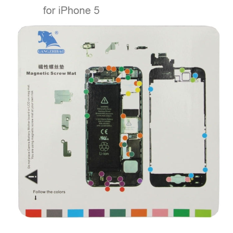 7 in 1 Magnetic Screws Mat for iPhone 6s / iPhone 6 Plus / iPhone 6 / iPhone 5S / iPhone 5 / iPhone 4S / iPhone 4