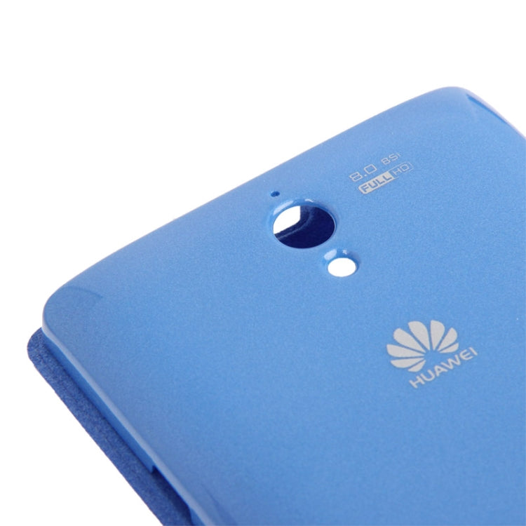 Cloth Texture Horizontal Flip Leather Case + Plastic  Back Cover with Call Display ID for Huawei Ascend G700