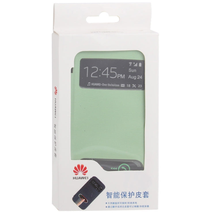 Cloth Texture Horizontal Flip Leather Case + Plastic  Back Cover with Call Display ID for Huawei Ascend G700