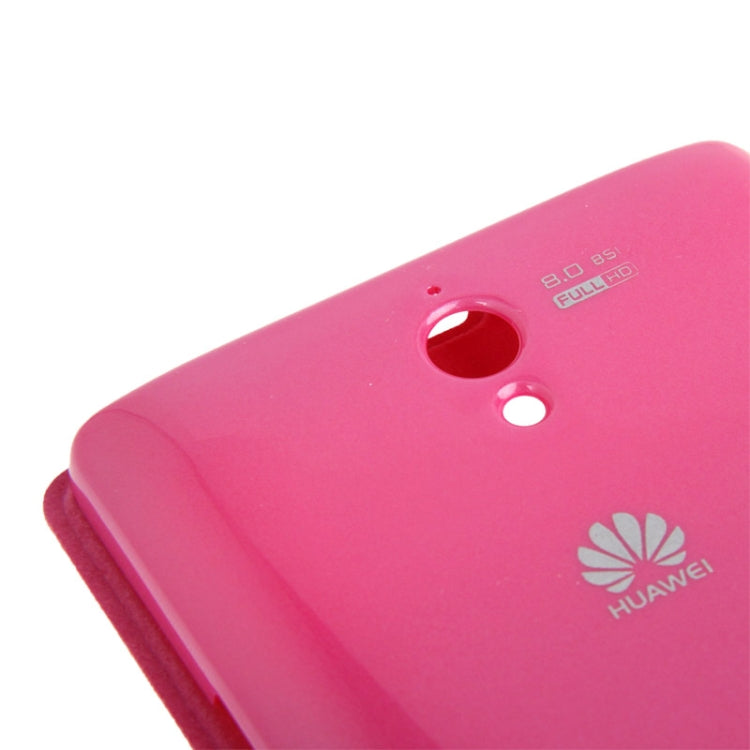 Cloth Texture Horizontal Flip Leather Case + Plastic  Back Cover with Call Display ID for Huawei Ascend G700
