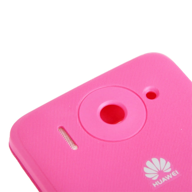 Cloth Texture Horizontal Flip Leather Case + Plastic  Back Cover with Call Display ID for Huawei Ascend G510