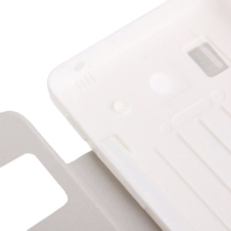 Cloth Texture Horizontal Flip Leather Case + Plastic  Back Cover with Call Display ID for Huawei Ascend G510
