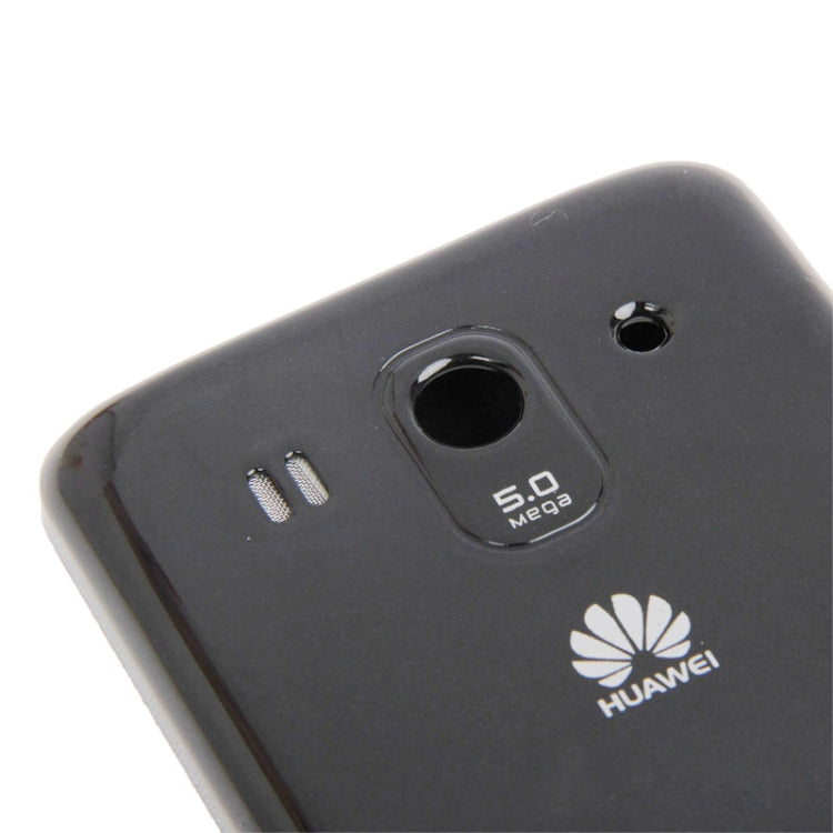 Cloth Texture Horizontal Flip Leather Case + Plastic  Back Cover with Call Display ID for Huawei Ascend G520