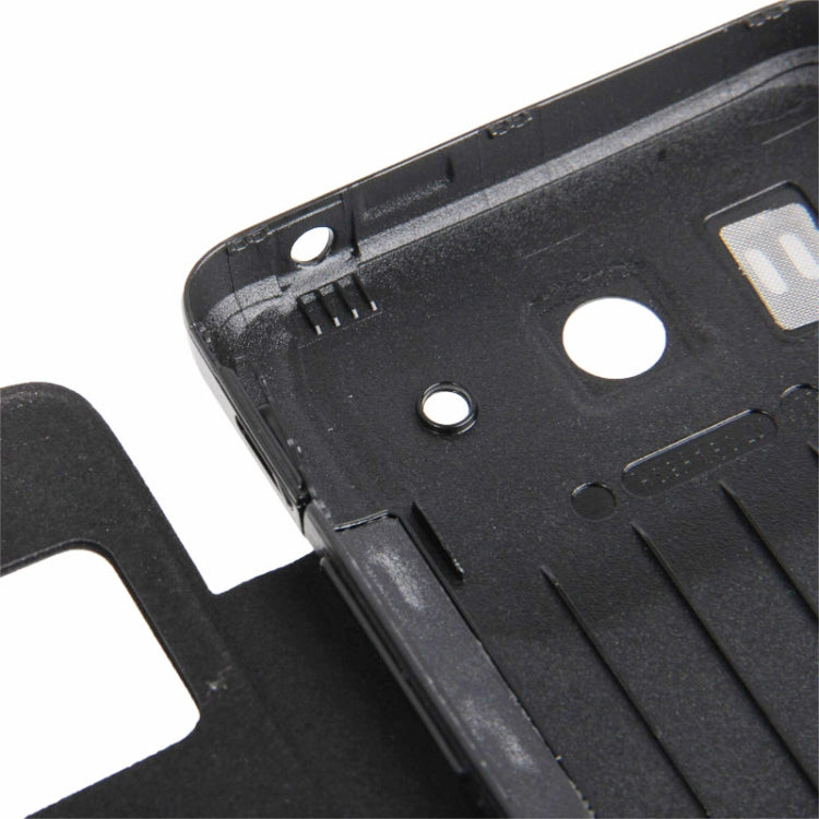 Cloth Texture Horizontal Flip Leather Case + Plastic  Back Cover with Call Display ID for Huawei Ascend G520